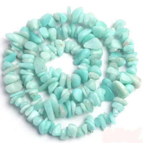 5mm - 8mm Amazonite Stone Chips - 40cm Strand