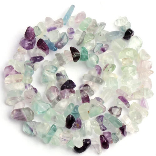 5mm - 8mm Fluorite Stone Chips - 40cm Strand