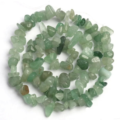 5mm - 8mm Green Averturine Stone Chips - 40cm Strand