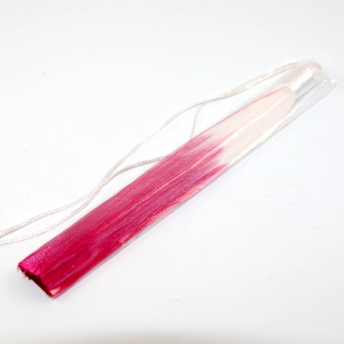 130mm Silk Gradient Tassel - Fuchsia & White