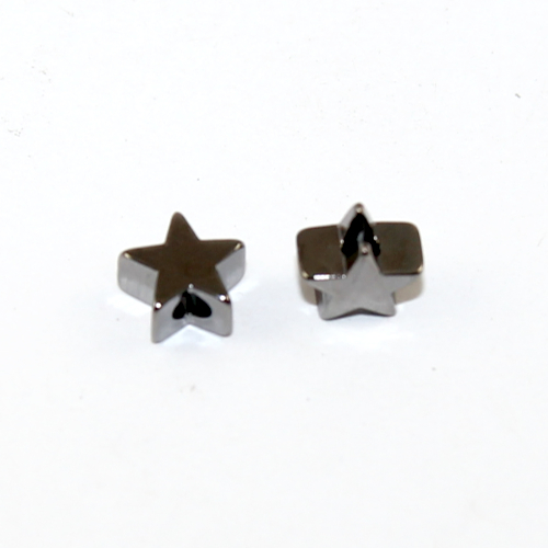 6mm Hematite Star Beads - Pack of 10