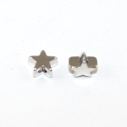 6mm Hematite Star Beads - Pack of 10 - Antique Silver