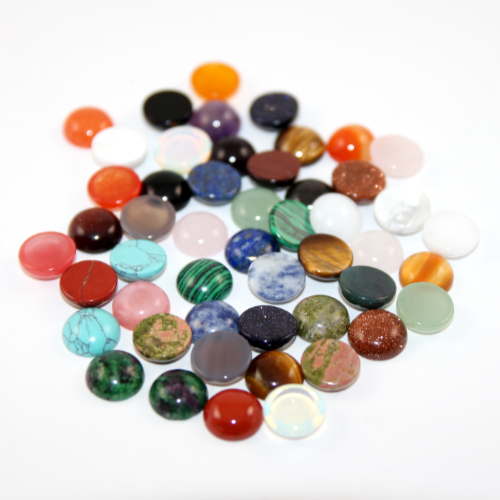 12mm Random Mix Round Cabochon - Pack of 5