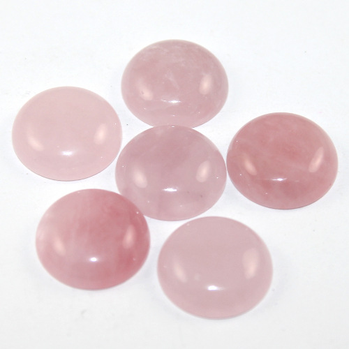 20mm Rose Quartz Round Cabochon - Pack of 2