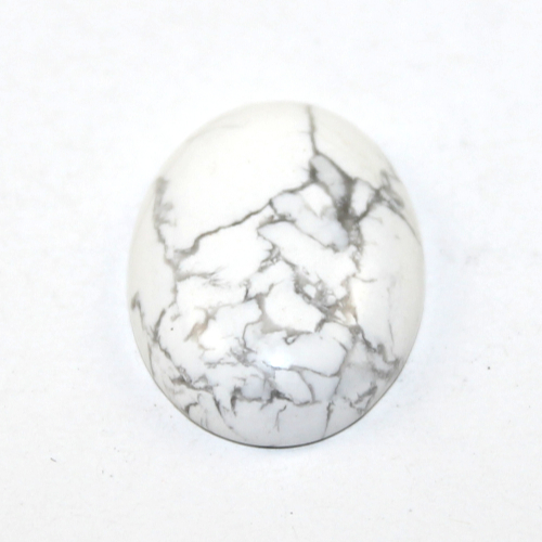 18mm x 25mm White Turquoise Oval Cabochon - Pack of 2