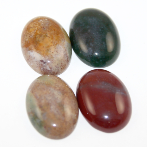 18mm x 25mm Indian Agate Oval Cabochon - Pack of 2