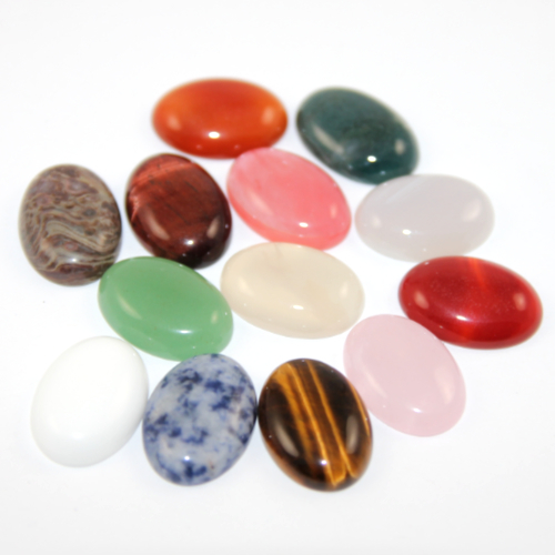 18mm x 25mm Random Mix Oval Cabochon - Pack of 2