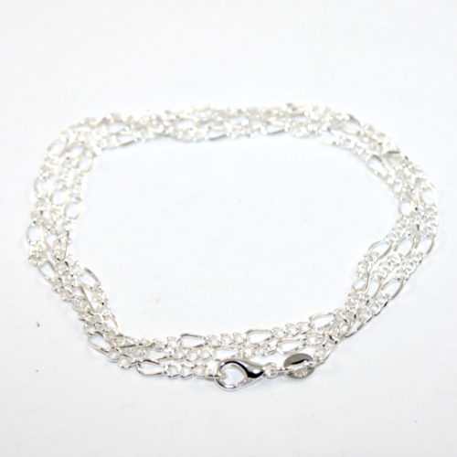 22" / 55cm 1:3 Filligree - 925 Sterling Silver Finished Necklace