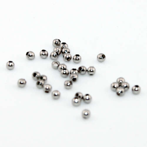 2mm with a 1mm hole 316 Surgical Steel Round Bead