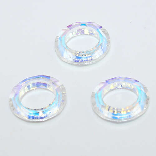 14mm Crystal AB 4139 - Round Cosmic Ring - Pack of 2