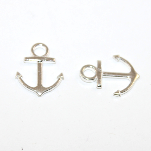 Anchor Charm - 2 Pieces - Silver