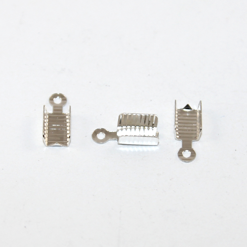 5mm x 13mm Silver Grooved Thonging End