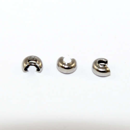 3mm 304 Stainless Steel Crimp Cover - 10 Piece Bag