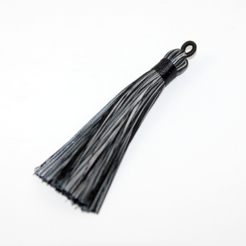 Black & White 80mm Polyester Silk Tassel