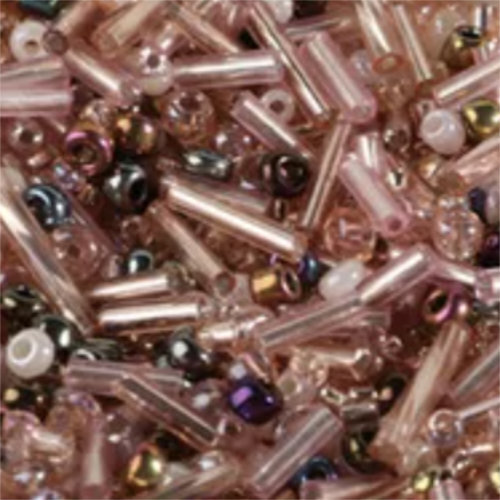 Beiges Seed Bead and Bugle Bead Mix - 8gm Bag