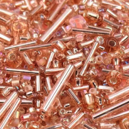 Beiges Seed Bead and Bugle Bead Mix - 8gm Bag