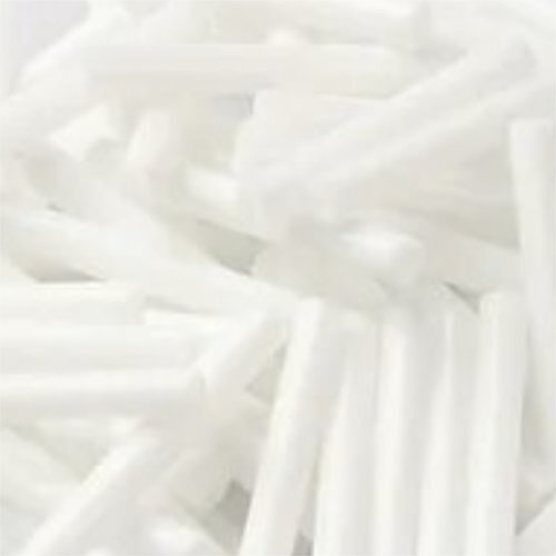 Opaque White 20mm Bugle Bead - 8gm Bag
