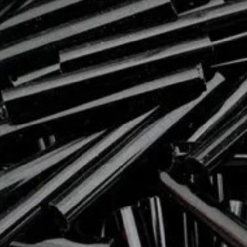 Opaque Black 20mm Bugle Bead - 8gm Bag