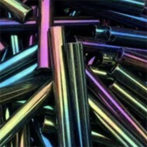 Opaque Black AB 20mm Bugle Bead - 8gm Bag