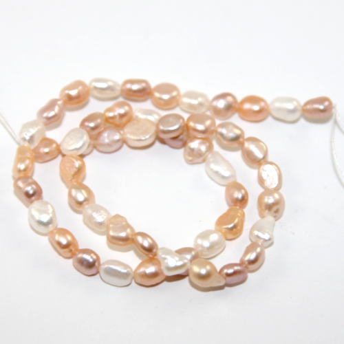 6mm - 7mm Mixed Irregular Freshwater Pearls - A Grade - 38cm Strand