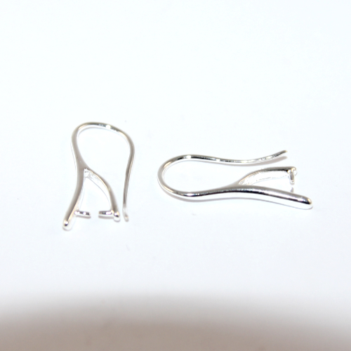 Silver Pinch Bail Ear Hooks - 5 Pairs