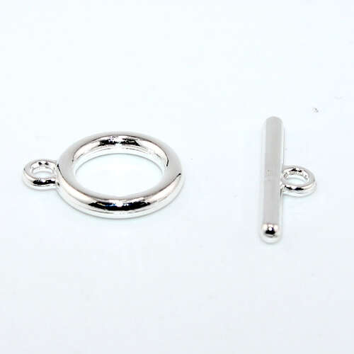 18mm x 15mm Round Toggle Set - Silver