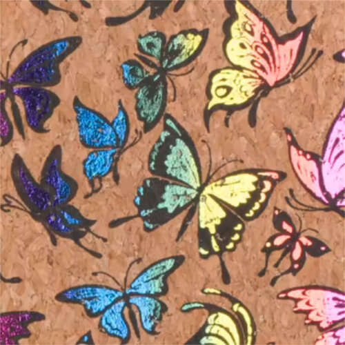 Butterfly Cork Leather Sheet - 20cm x 30cm