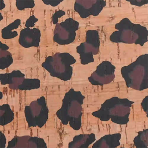Leopard Cork Leather Sheet - 20cm x 30cm