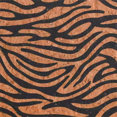 Zebra Cork Leather Sheet - 20cm x 30cm
