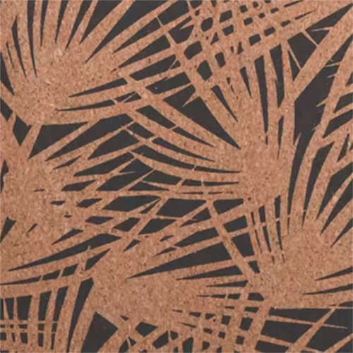 Leaves Cork Leather Sheet - 20cm x 30cm