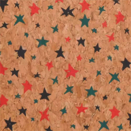 Star - Colour Cork Leather Sheet - 20cm x 30cm