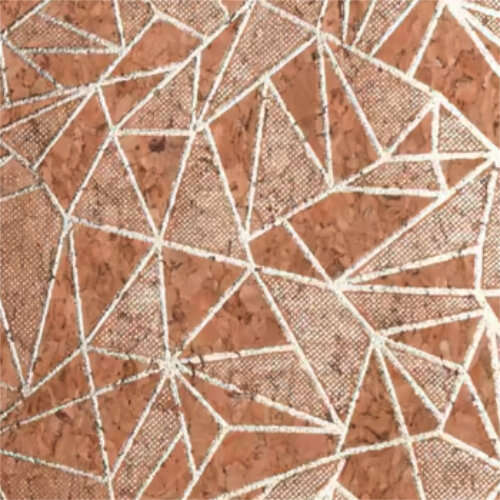 Triangle - Metallic Cork Leather Sheet - 20cm x 30cm