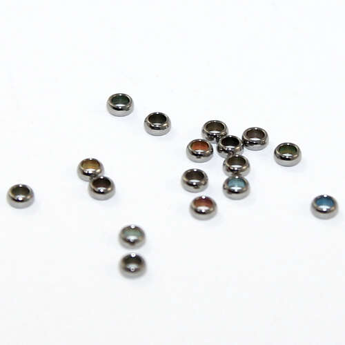 2.5mm 304 Stainless Steel Crimp Bead - 100 Piece Bag