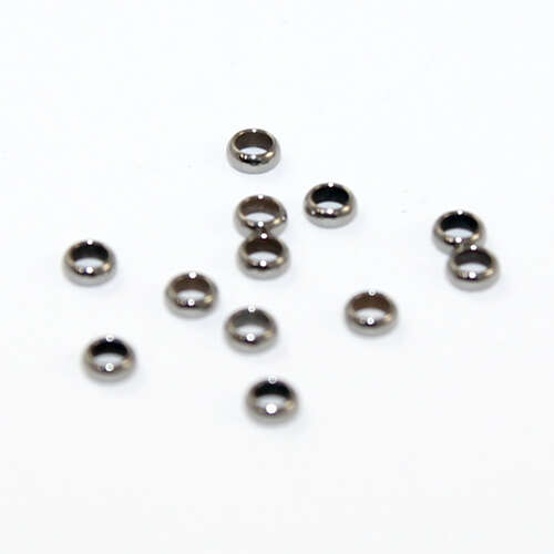 3mm 304 Stainless Steel Crimp Bead - 100 Piece Bag