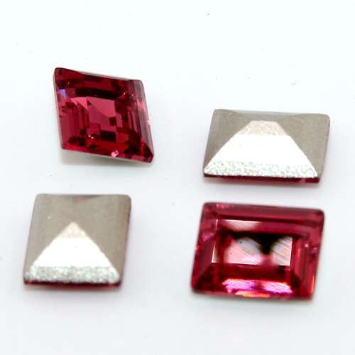 8mm x 10mm Rose - 4527 Step Cut Stone - Pack of 2