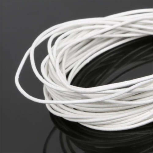3mm Leather Cord - 5m Coil - White