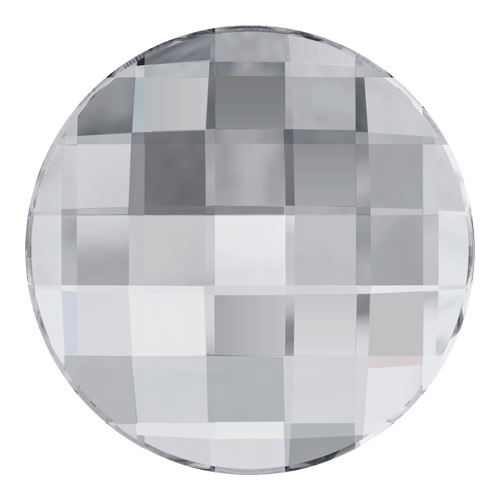 2035 - 6mm - Crystal F (001) - Chessboard No Hot Fix Flat Back Crystal