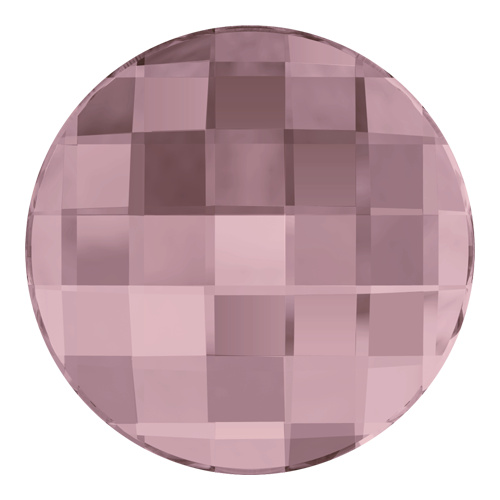 2035 - 6mm - Crystal Antique Pink F (001 ANTP) - Chessboard No Hot Fix Flat Back Crystal