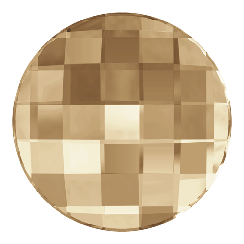 2035 - 6mm - Crystal Golden Shadow F (001 GSHA) - Chessboard No Hot Fix Flat Back Crystal