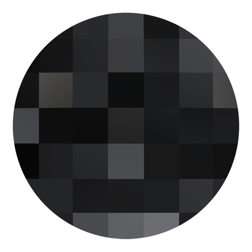 2035 - 6mm - Jet (280) - Chessboard No Hot Fix Flat Back Crystal