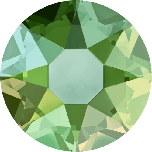 2078 - SS16 (3.80 - 4.00mm) - Peridot Shimmer A HF (214 SHIM) - Xirius Rose Hot Fix Flat Back Crystal