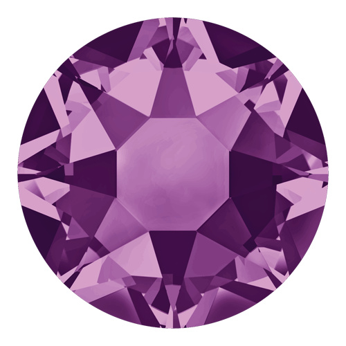 Pack of 144 - 2078 - SS20 (4.60 - 4.80mm) - Amethyst A HF (204) - Xirius Rose Hot Fix Flat Back Crystal 