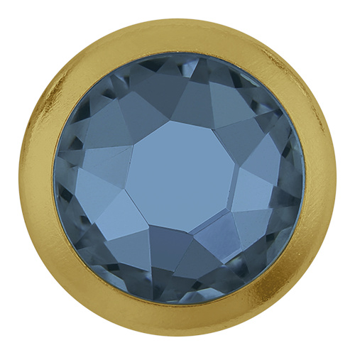 2078H - SS16 (3.80 - 4.00mm) - Denim Blue A HF GR (266) - Framed Xirius Rose Hot Fix Flat Back Crystal