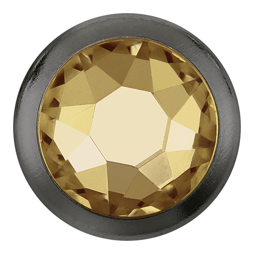 2078H - SS20 (4.60 - 4.80 mm) - Crystal Golden Shadow A HF GM (001 GSHA) - Framed Xirius Rose Hot Fix Flat Back Crystal