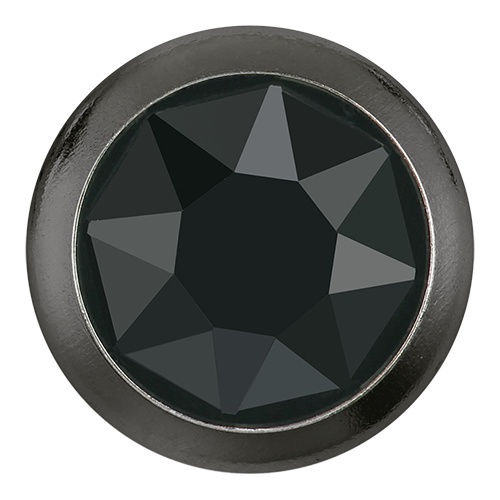 2078H - SS20 (4.60 - 4.80 mm) - Jet Hematite A HF GM (280 HEM) - Framed Xirius Rose Hot Fix Flat Back Crystal