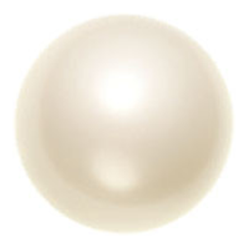 2080/4 - SS16 (3.80 Ð 4.00 mm) - Crystal Cream Pearl HF (001 291) - Pearl Cabochon Hot Fix Flat Back Crystal