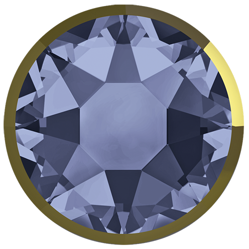 2088I - SS16 (3.80 - 4.00mm) - Denim Blue Dorado Z A HF (266 DORZ) - Rimmed No Hot Fix Flat Back Crystal