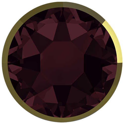 2088I - SS16 (3.80 - 4.00mm) - Burgundy Dorado Z A HF (515 DORZ) - Rimmed No Hot Fix Flat Back Crystal