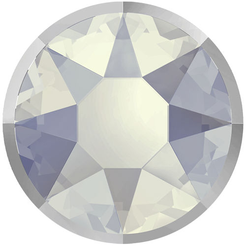 2088I - SS20 (4.60 - 4.80mm) - White Opal Light Chrome Z A HF (234 LTCHZ) - Rimmed No Hot Fix Flat Back Crystal