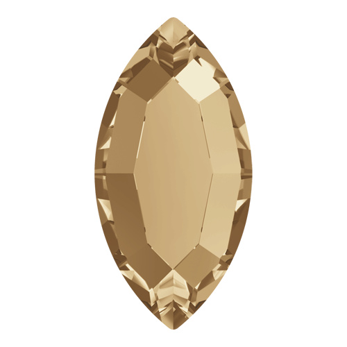 2200 - 8mm x 4mm - Crystal Golden Shadow M HF (001 GSHA) - Navette Hot Fix Flat Back Crystal